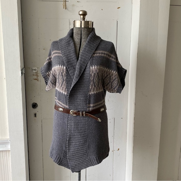 Gap Fair Isle Open Wrap Cardigan Sweater - Picture 7 of 11